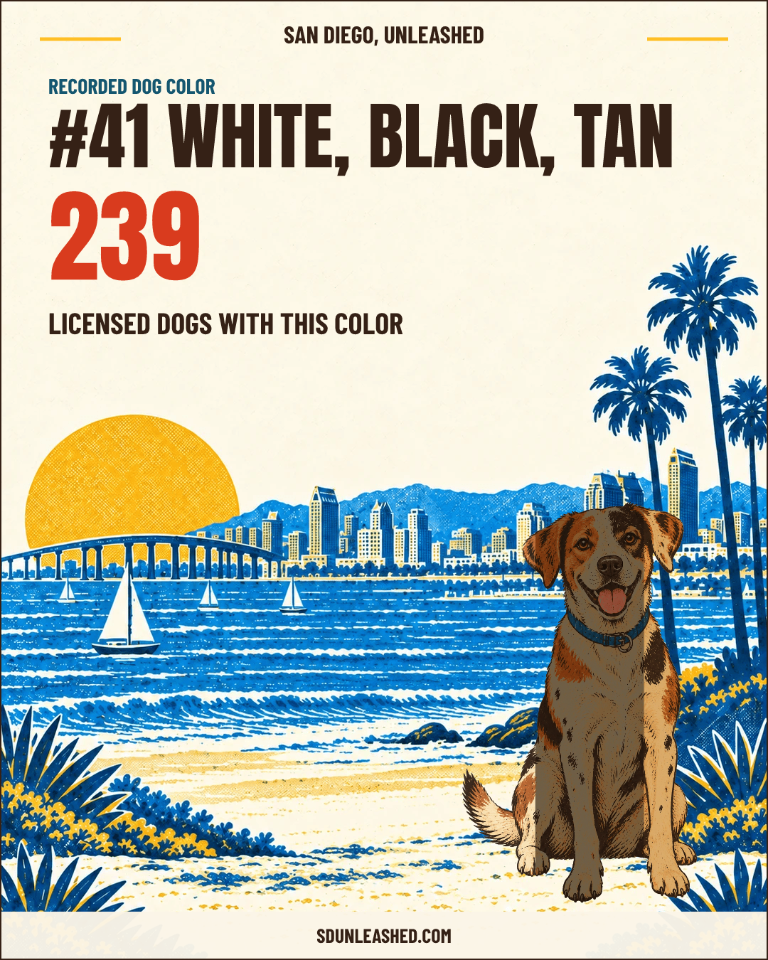 White, Black, Tan share card