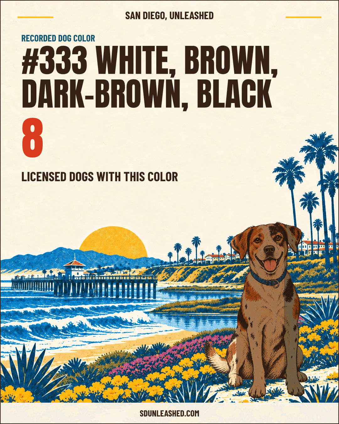 White, Brown, Dark-brown, Black share card