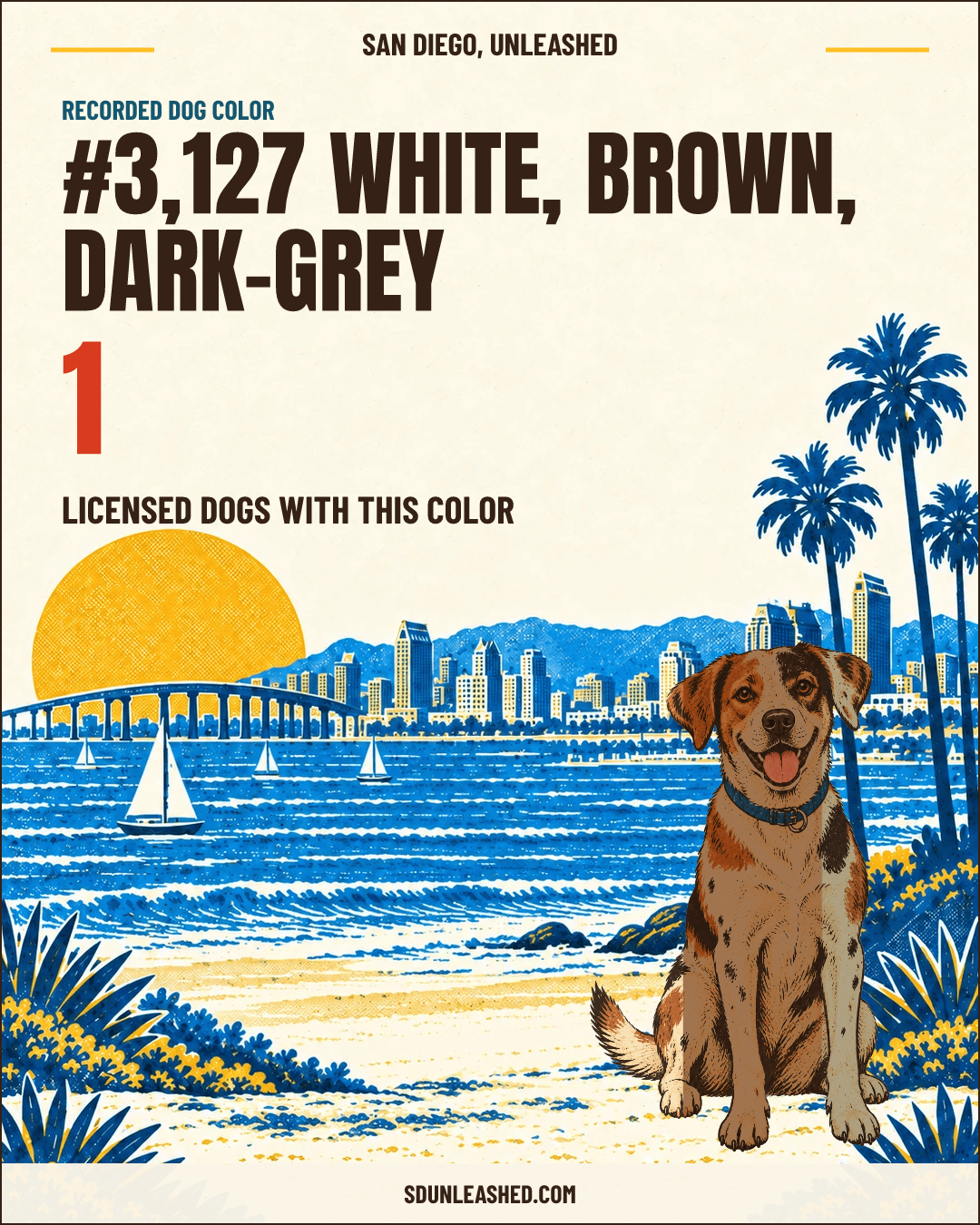 White, Brown, Dark-grey share card