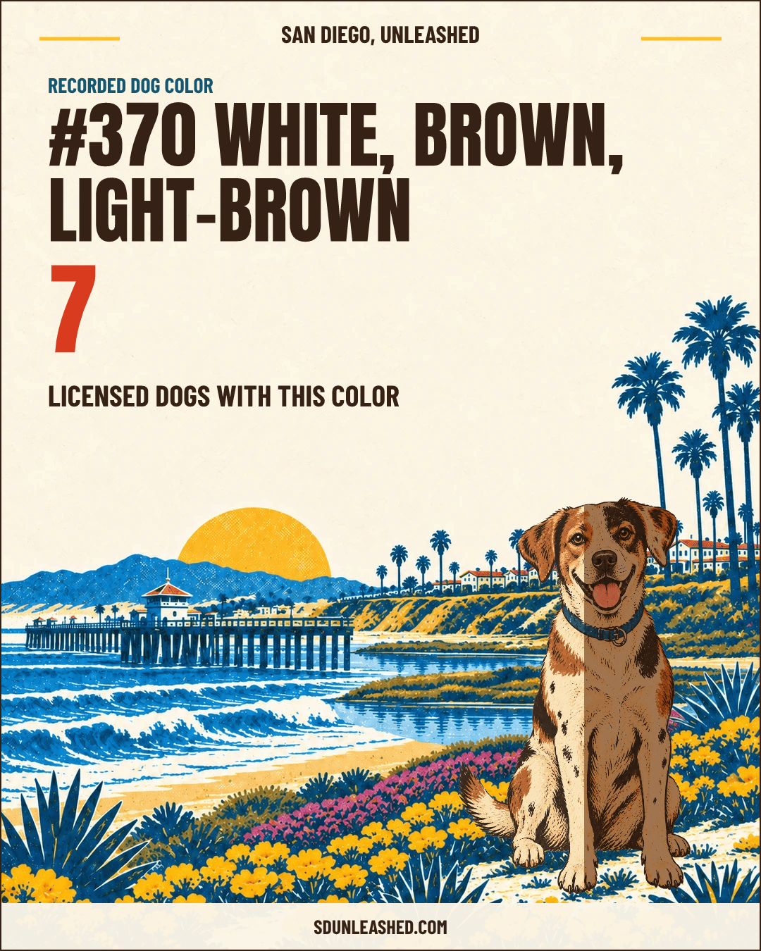 White, Brown, Light-brown share card