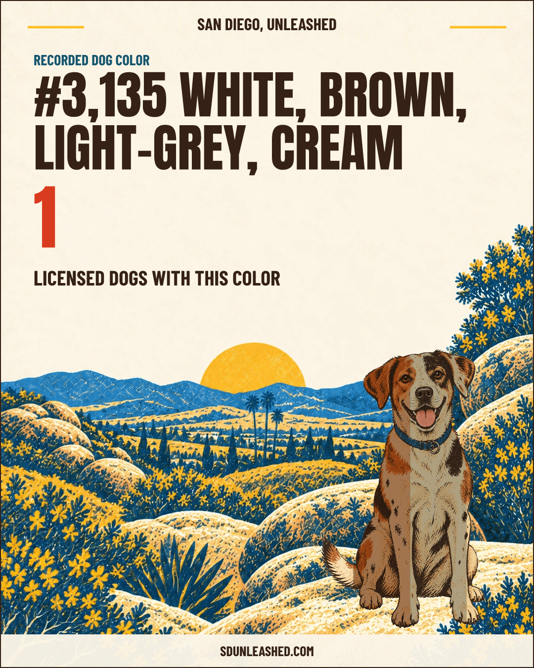 White, Brown, Light-grey, Cream share card