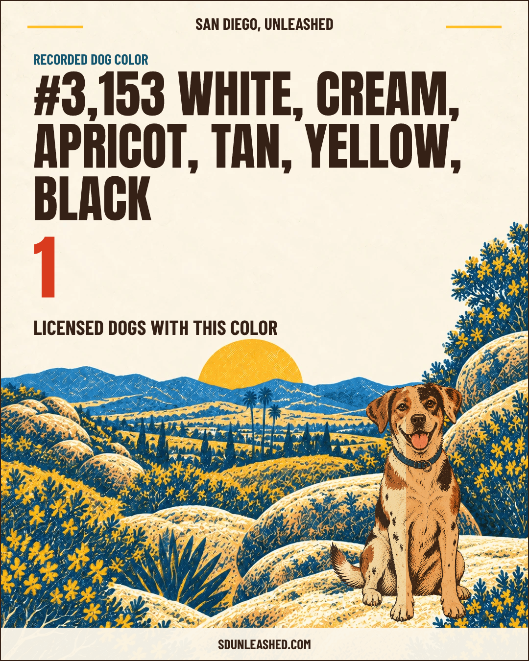 White, Cream, Apricot, Tan, Yellow, Black share card
