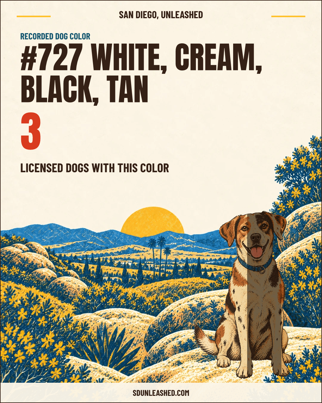 White, Cream, Black, Tan share card