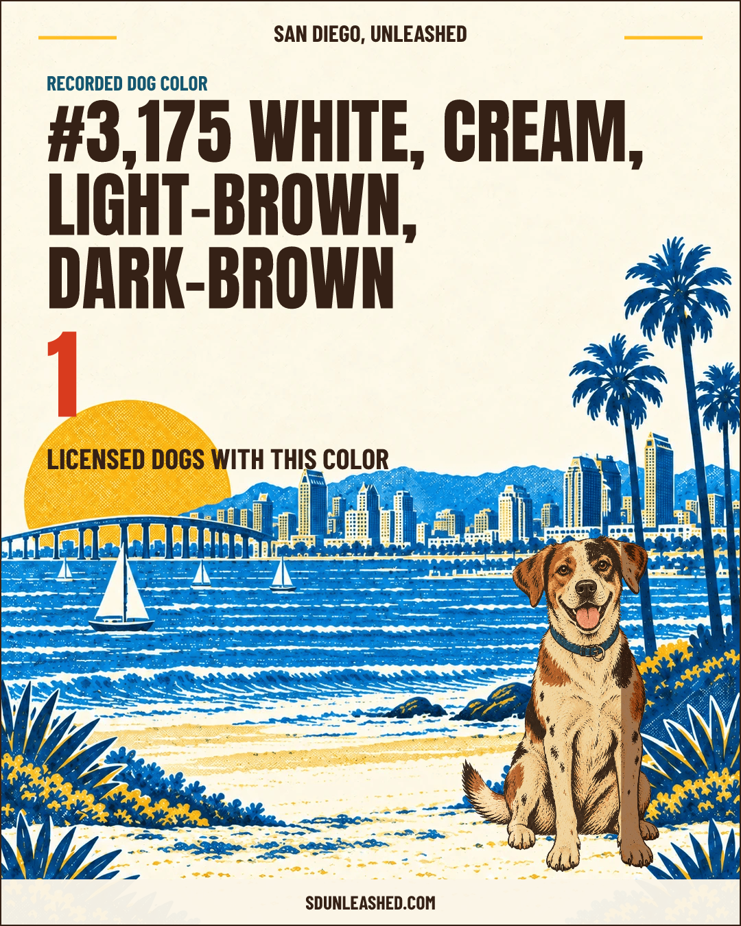 White, Cream, Light-brown, Dark-brown share card