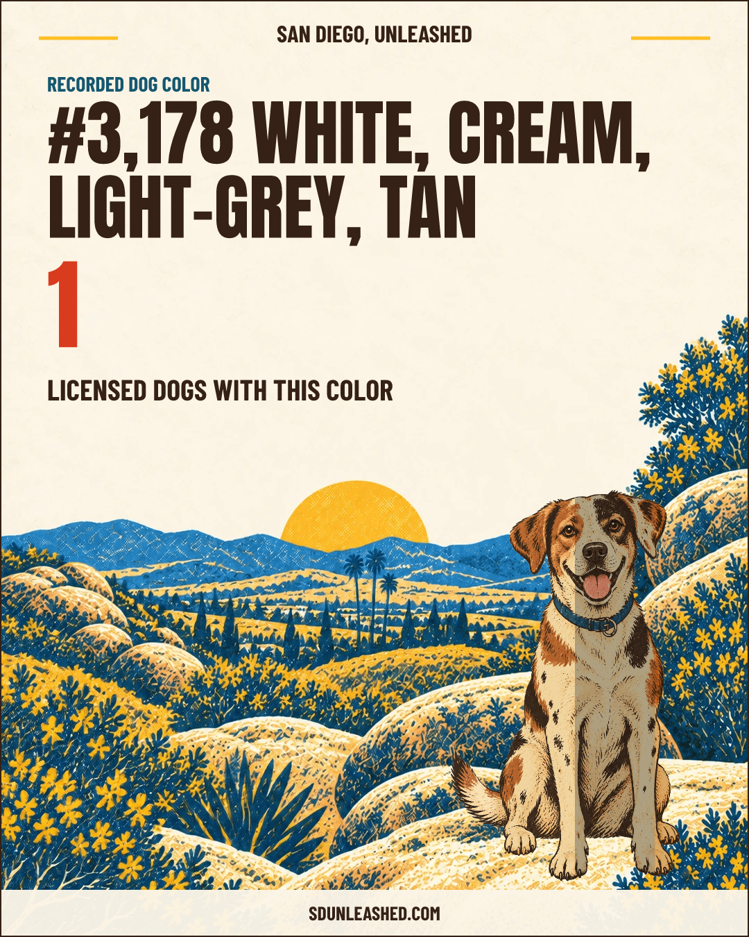 White, Cream, Light-grey, Tan share card