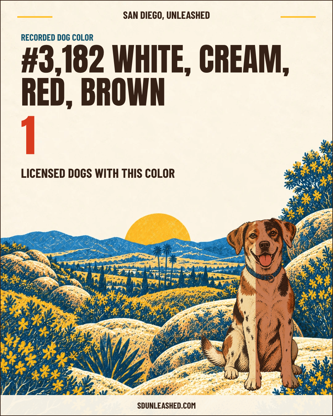 White, Cream, Red, Brown share card