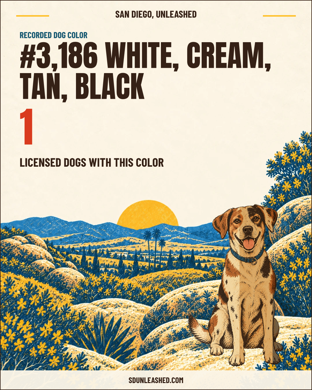White, Cream, Tan, Black share card