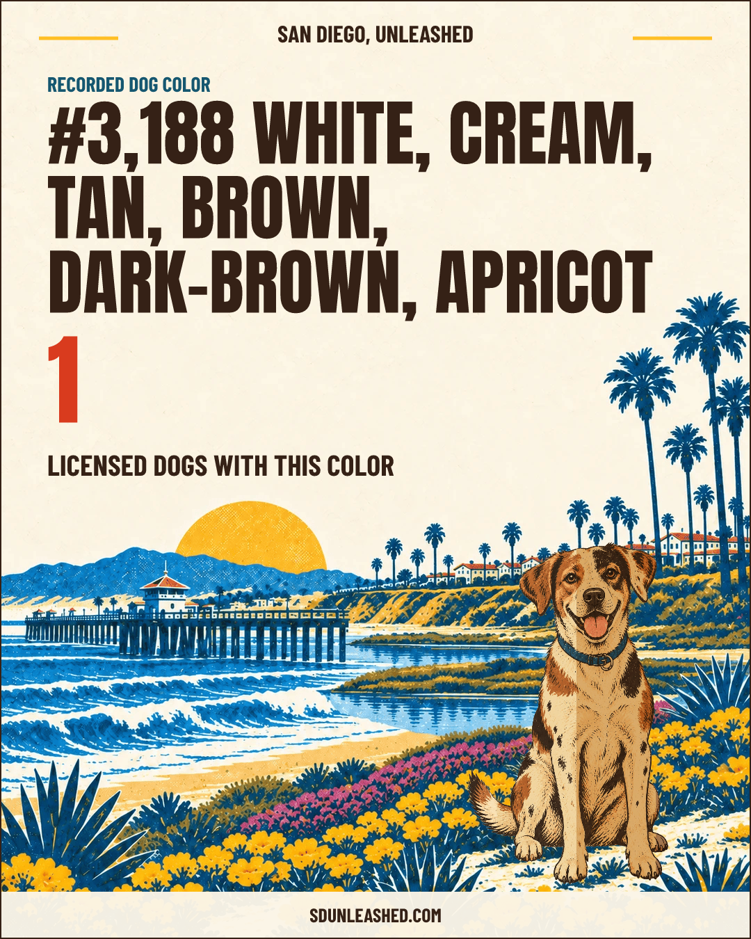 White, Cream, Tan, Brown, Dark-brown, Apricot share card