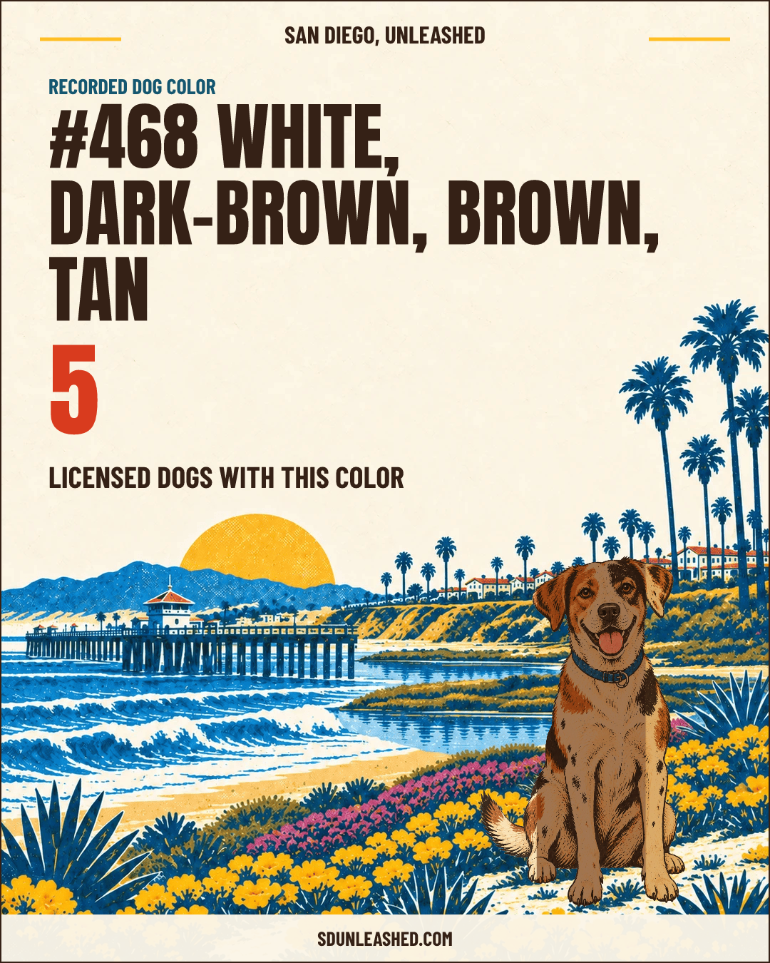 White, Dark-brown, Brown, Tan share card