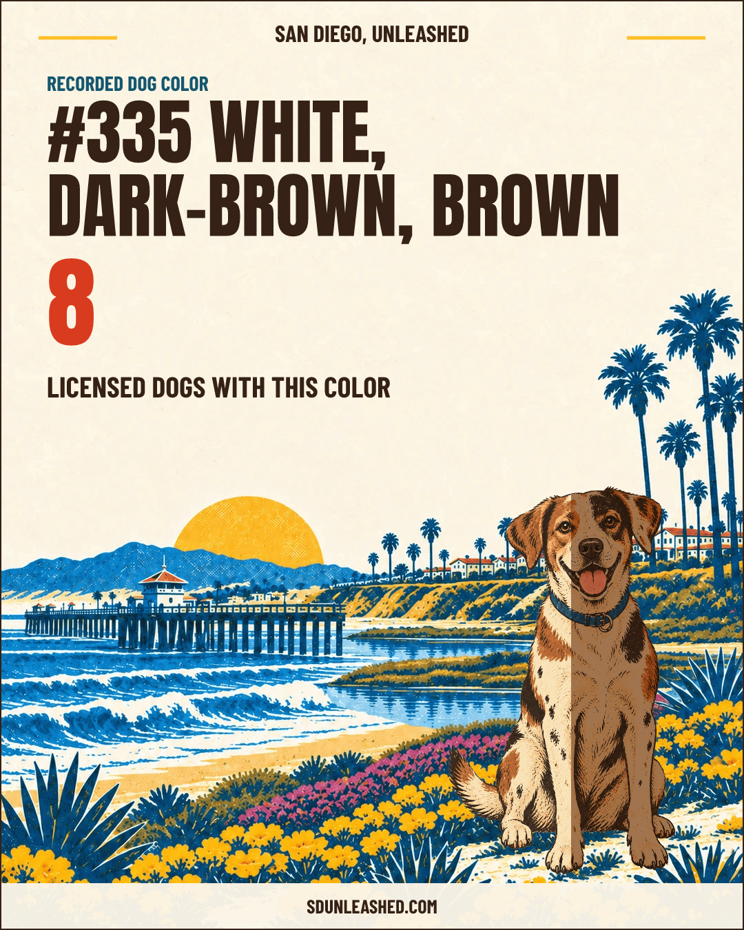 White, Dark-brown, Brown share card