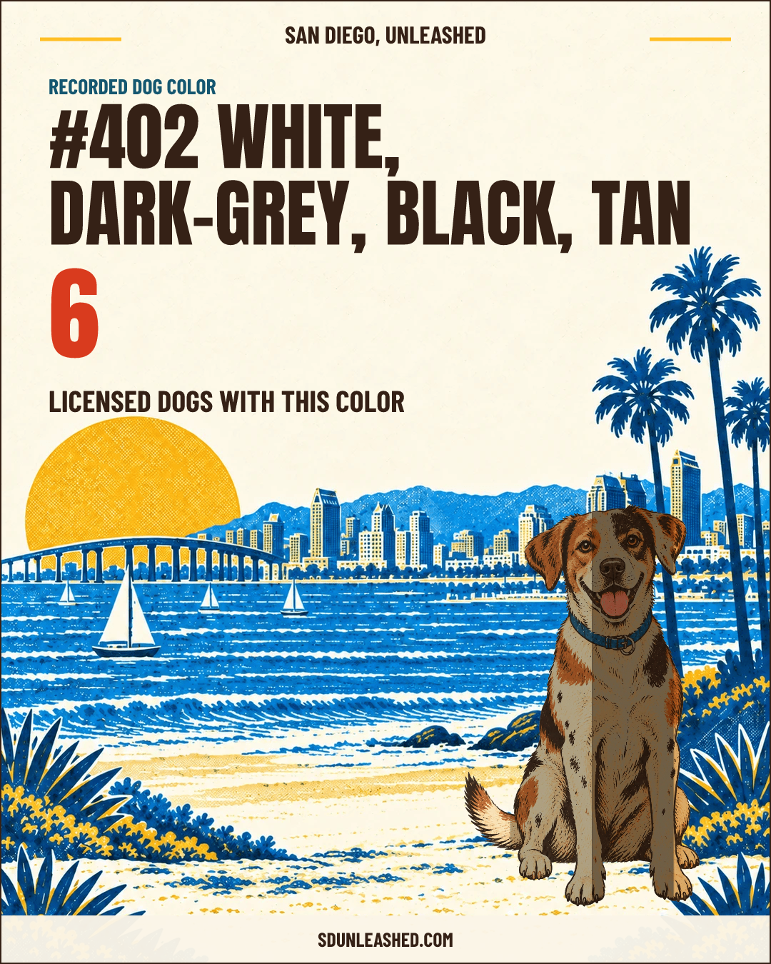 White, Dark-grey, Black, Tan share card