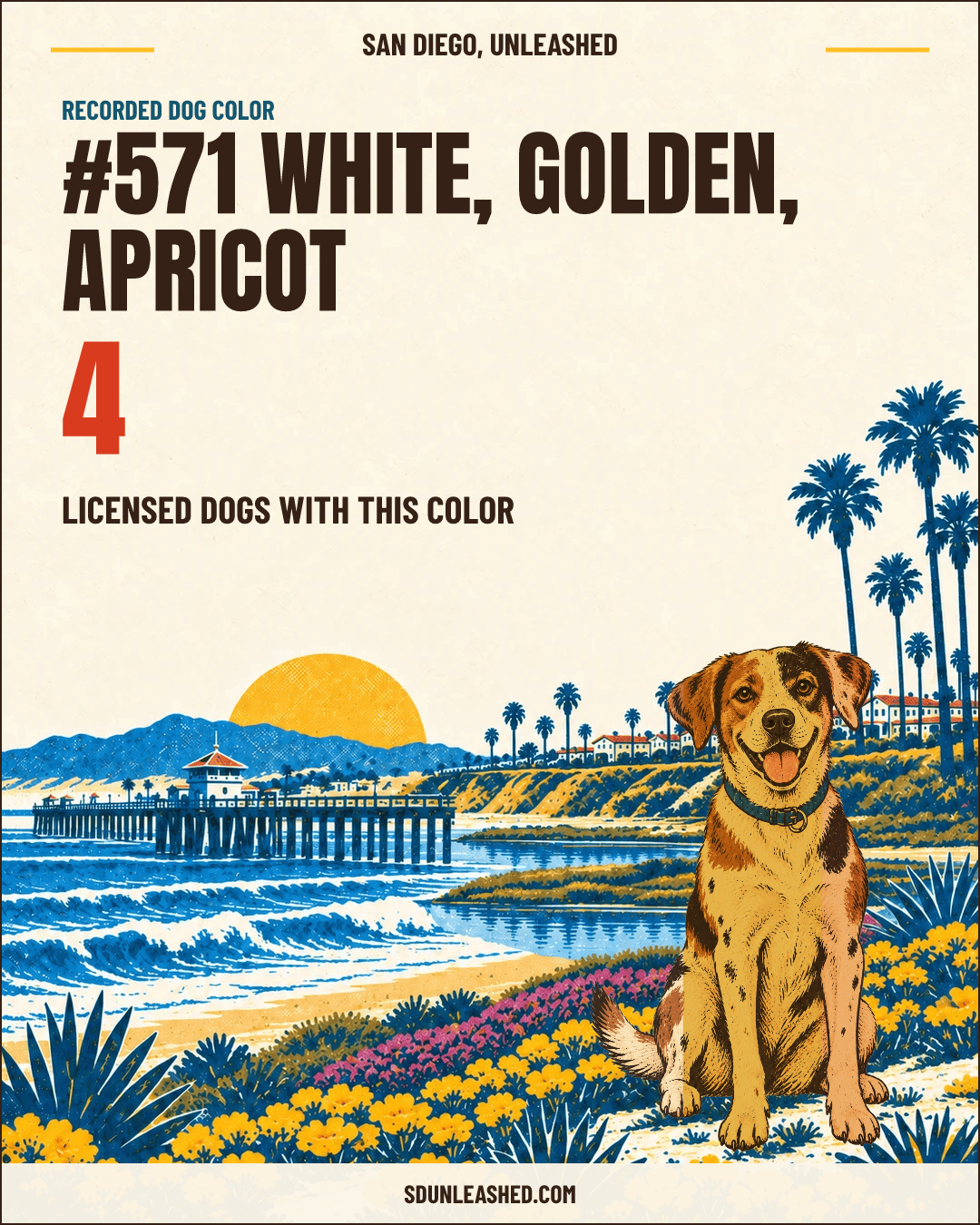 White, Golden, Apricot share card