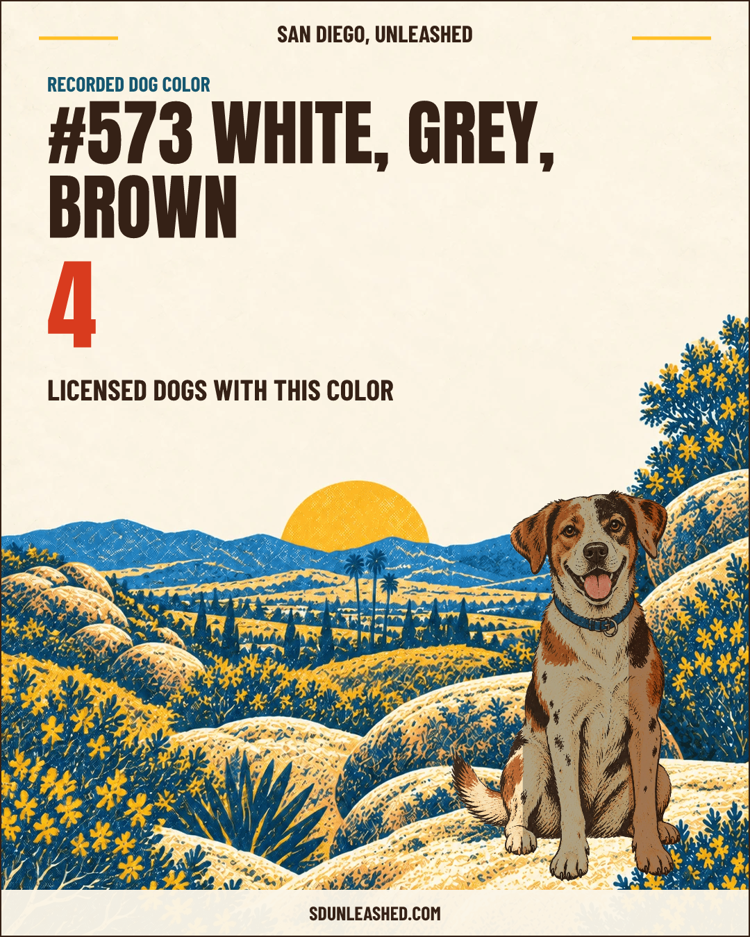 White, Grey, Brown share card