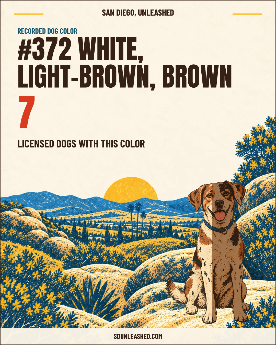 White, Light-brown, Brown share card