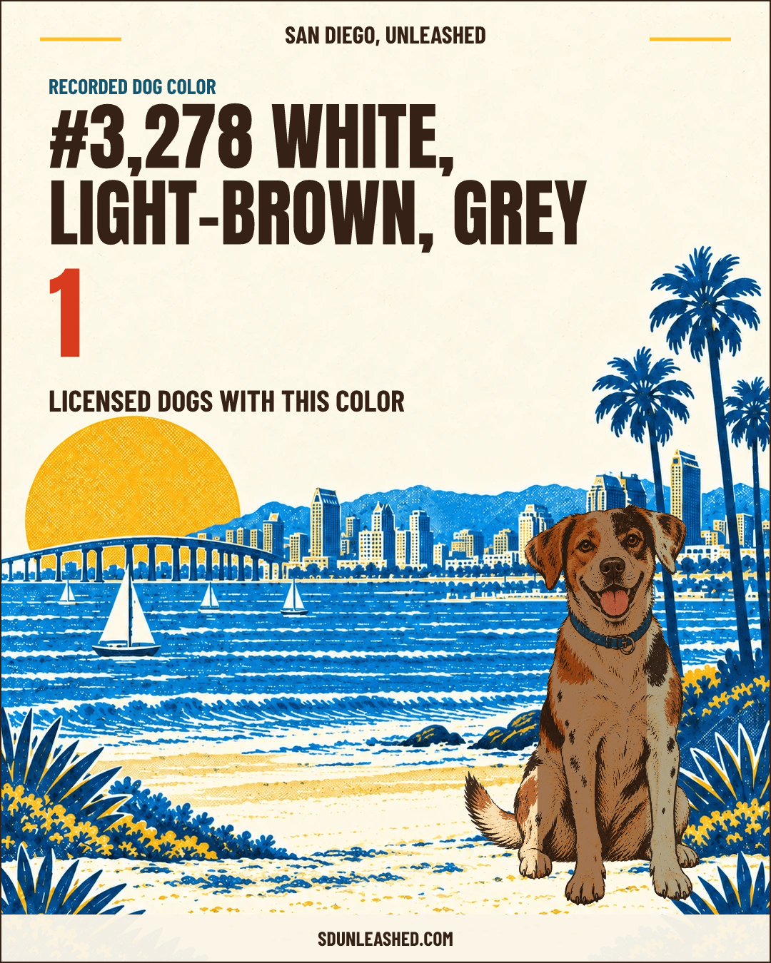 White, Light-brown, Grey share card