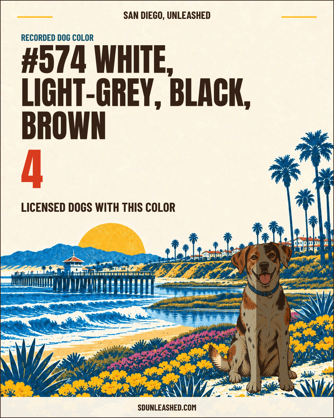 White, Light-grey, Black, Brown share card