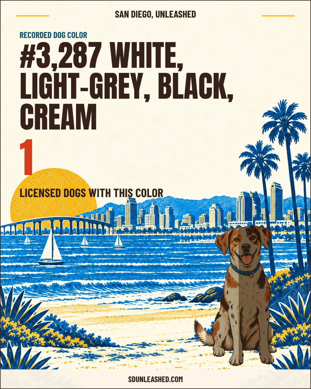 White, Light-grey, Black, Cream share card