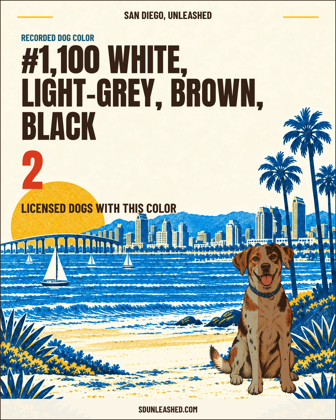 White, Light-grey, Brown, Black share card