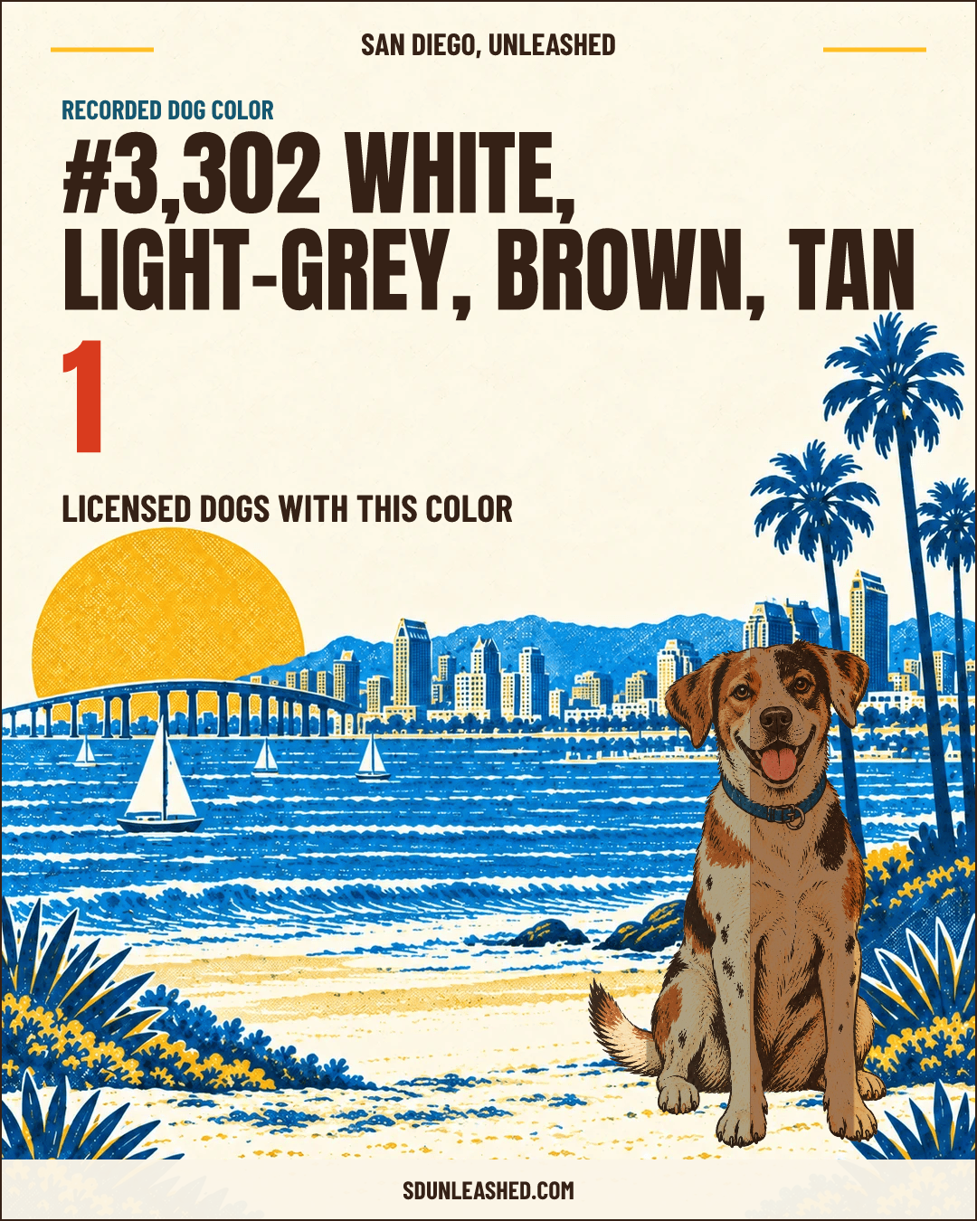 White, Light-grey, Brown, Tan share card