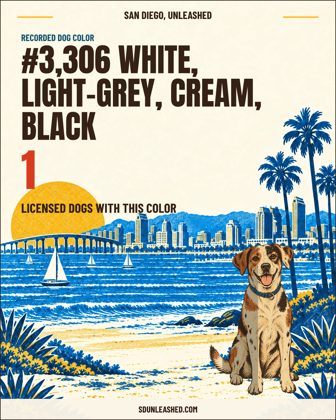 White, Light-grey, Cream, Black share card
