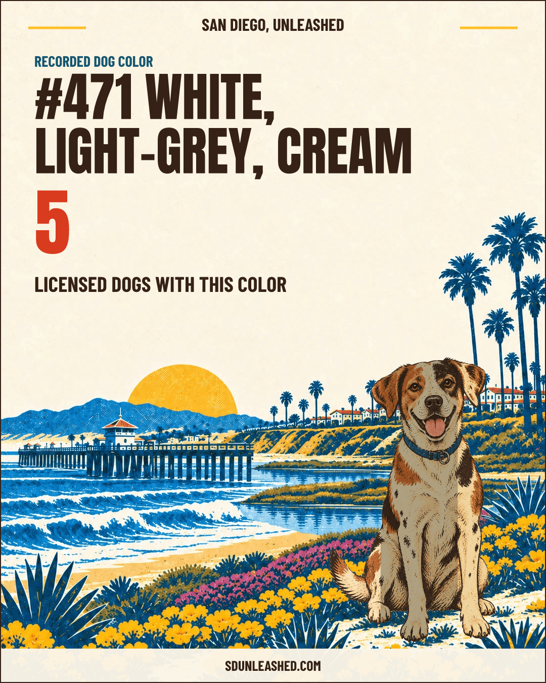 White, Light-grey, Cream share card