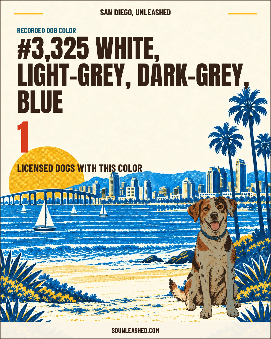 White, Light-grey, Dark-grey, Blue share card