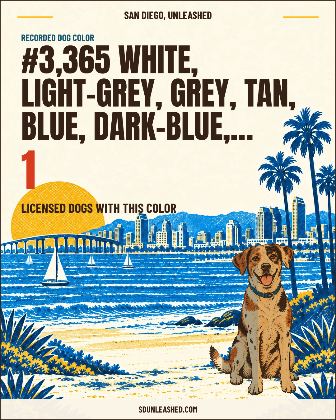 White, Light-grey, Grey, Tan, Blue, Dark-blue, Brown share card