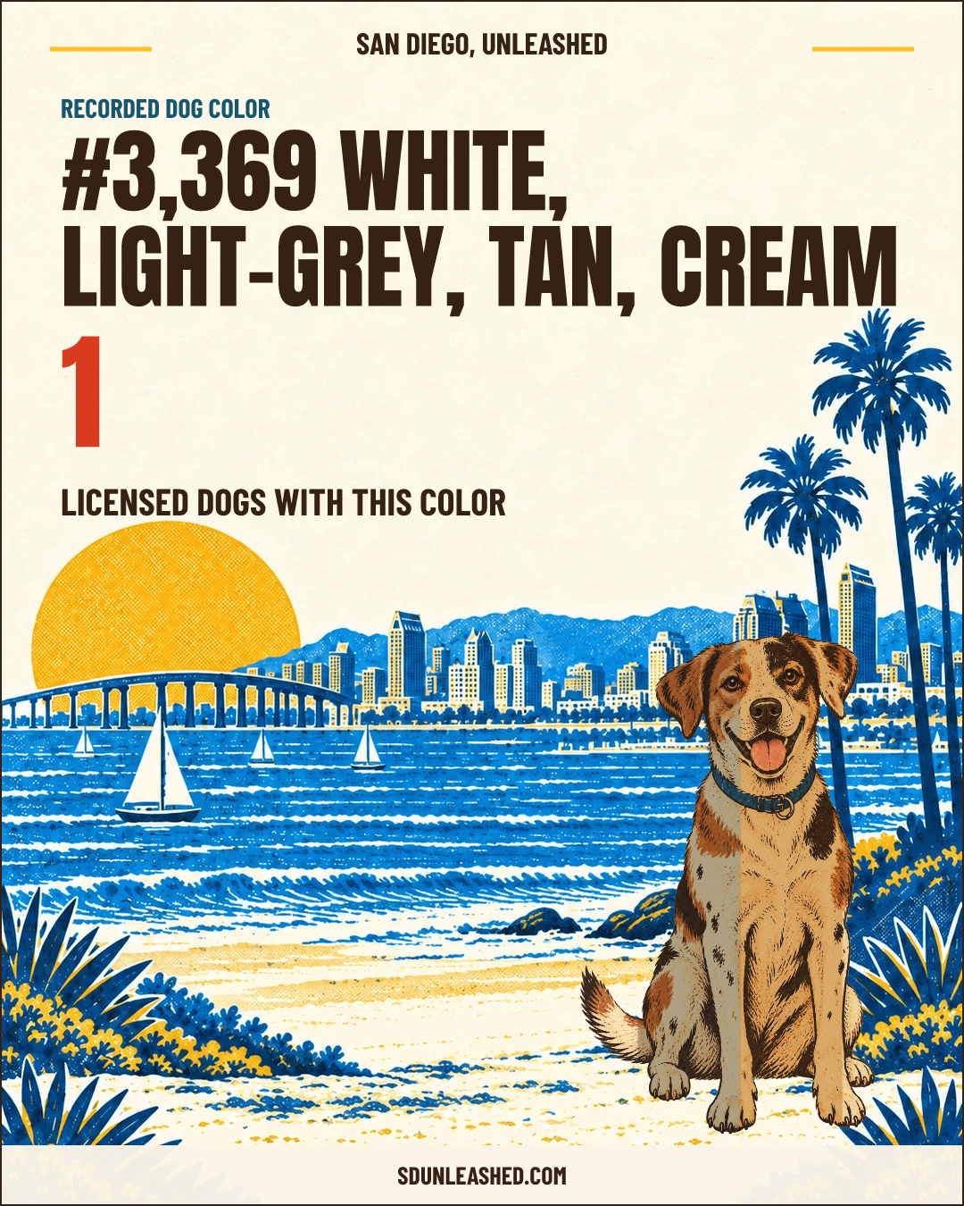 White, Light-grey, Tan, Cream share card