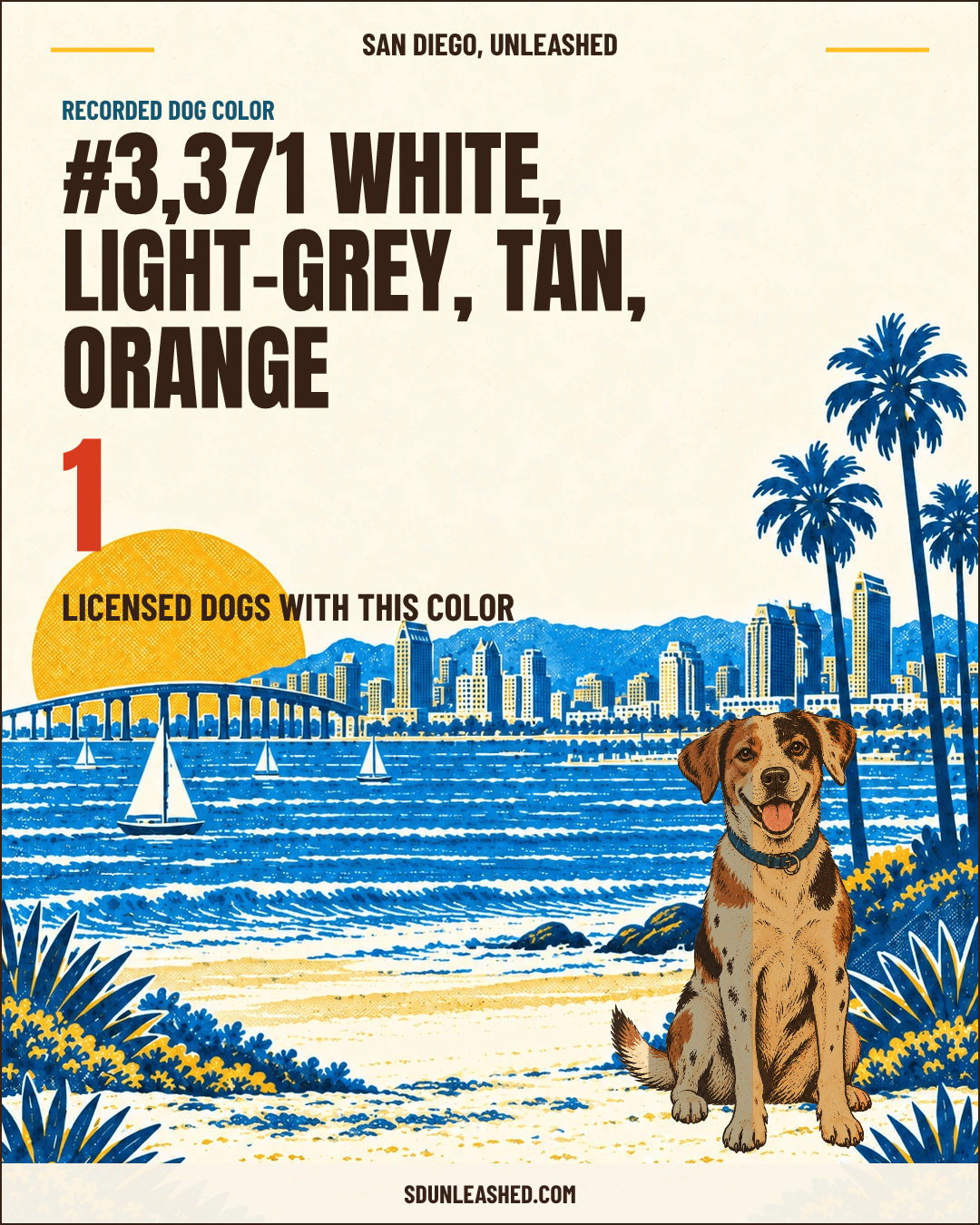 White, Light-grey, Tan, Orange share card