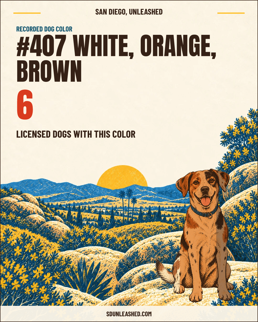 White, Orange, Brown share card