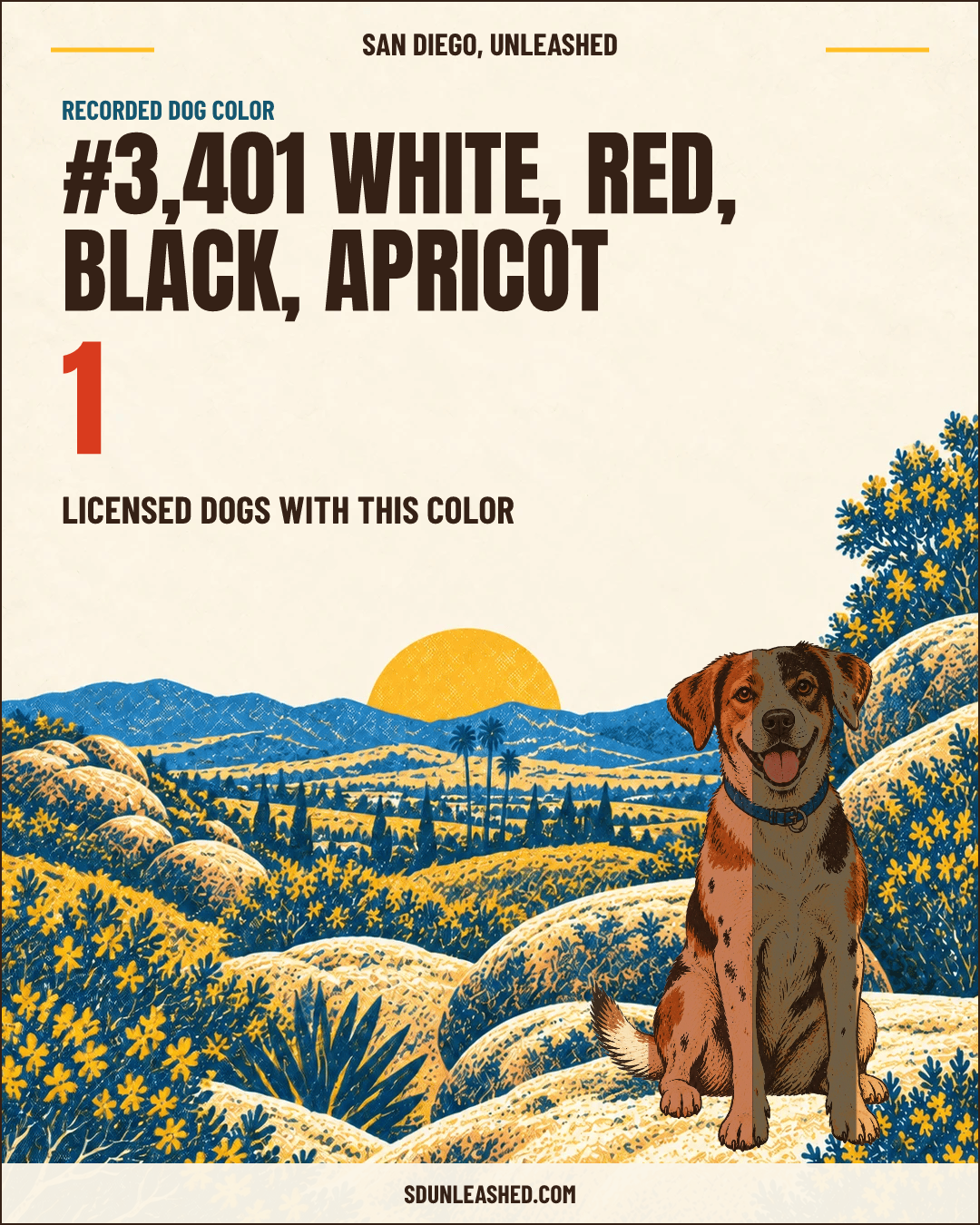 White, Red, Black, Apricot share card