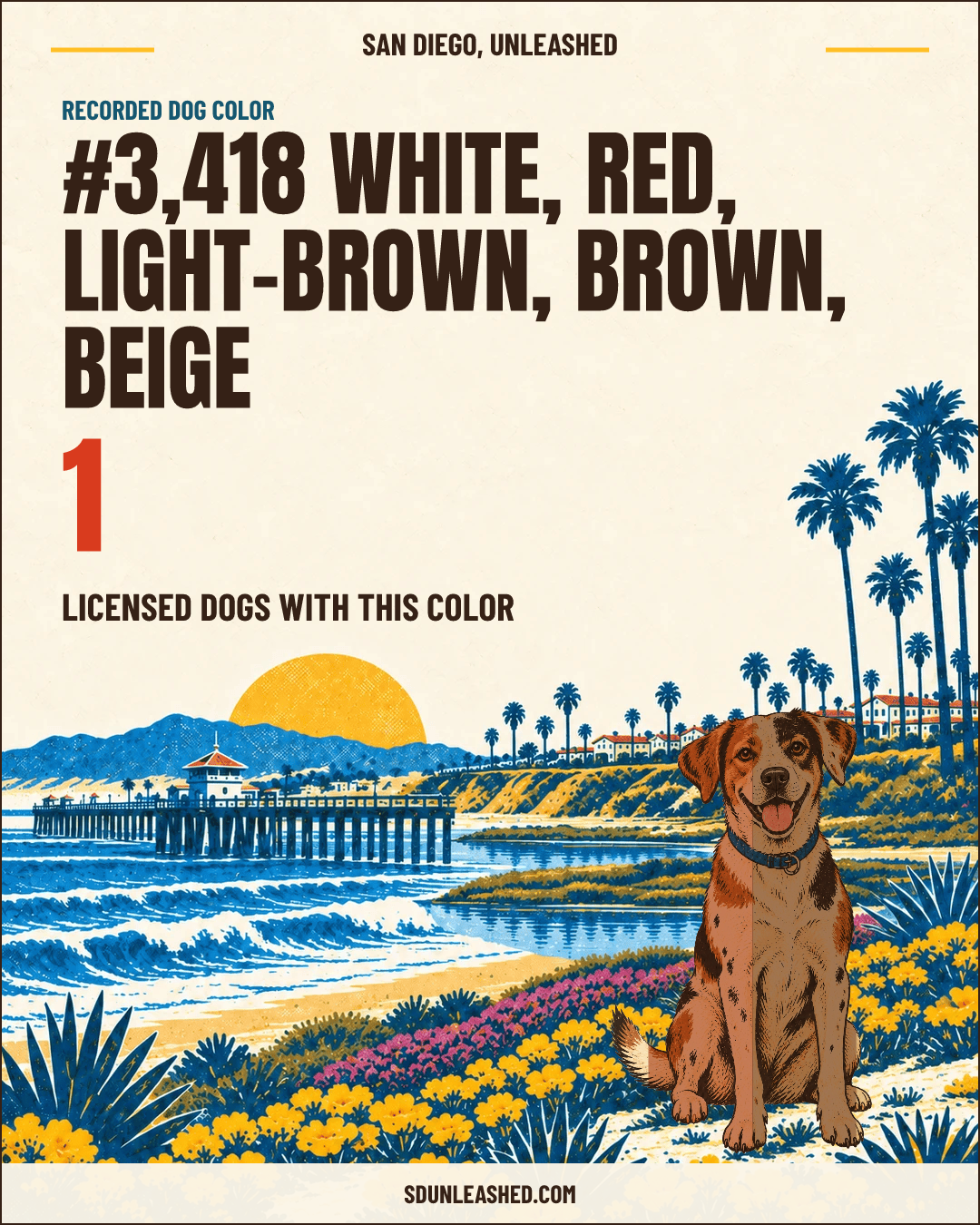 White, Red, Light-brown, Brown, Beige share card