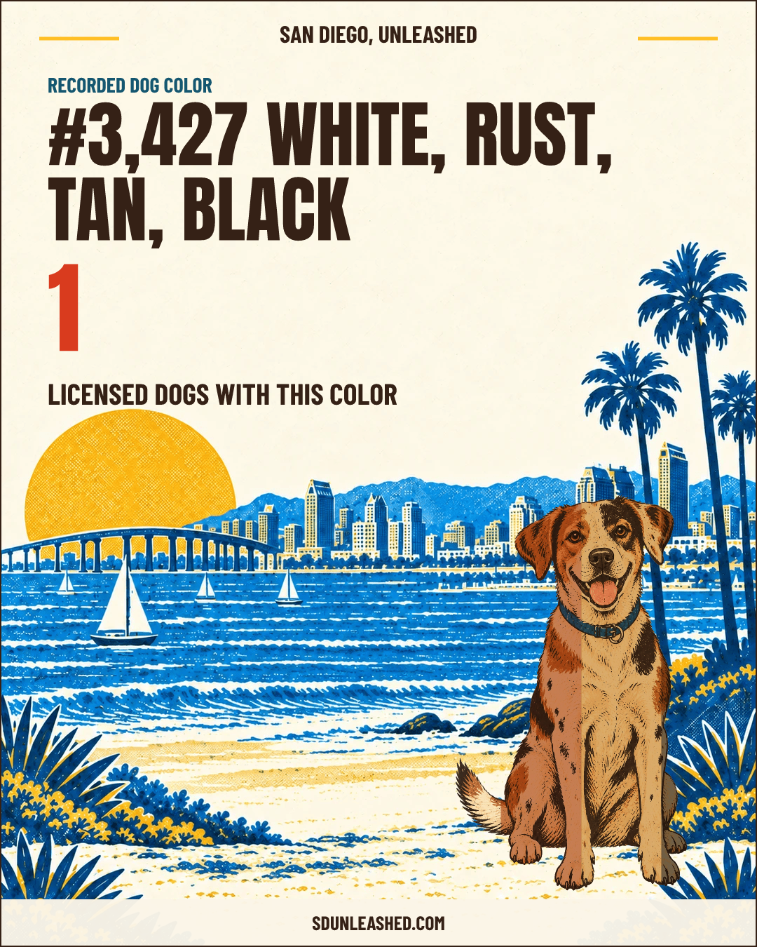 White, Rust, Tan, Black share card