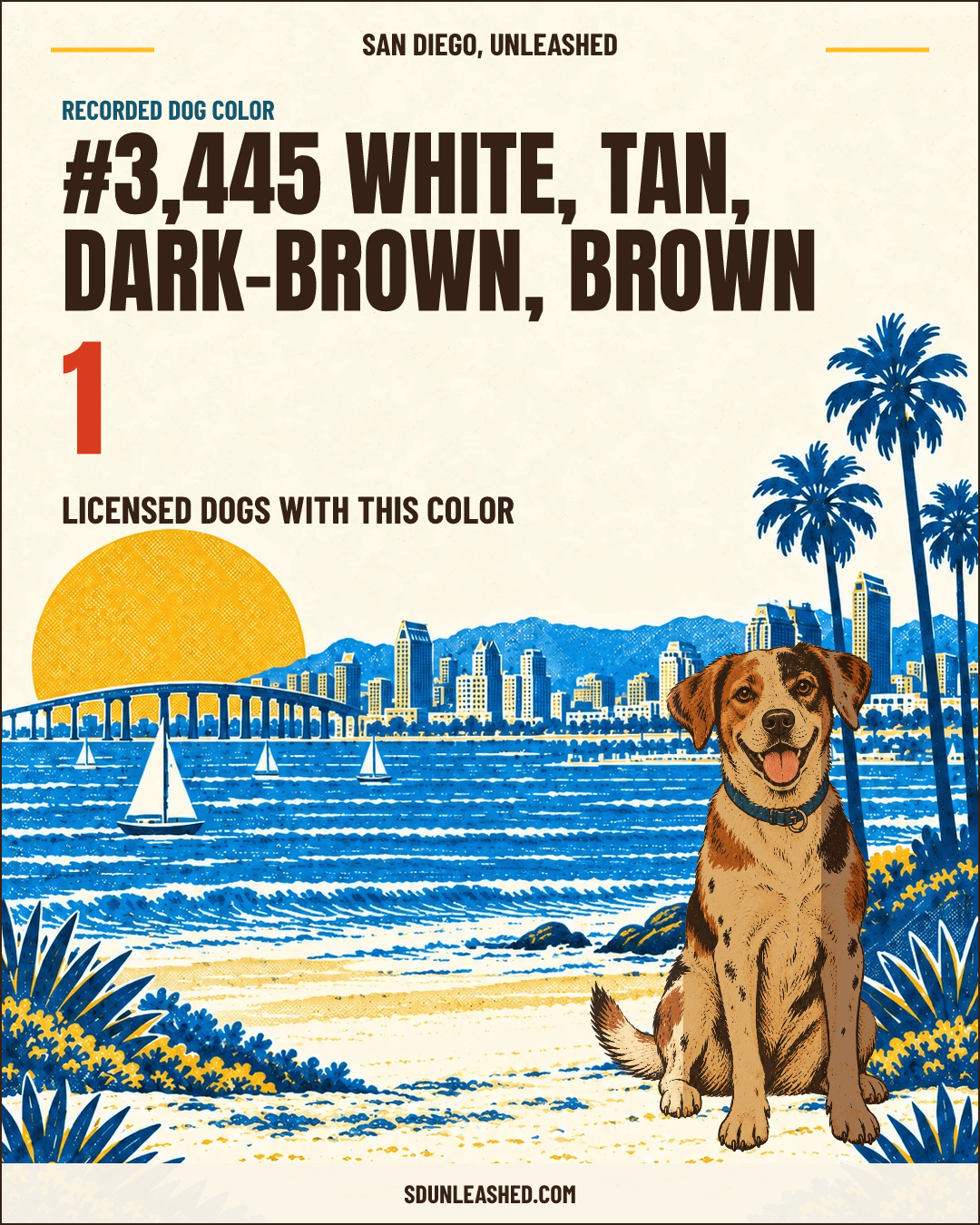 White, Tan, Dark-brown, Brown share card