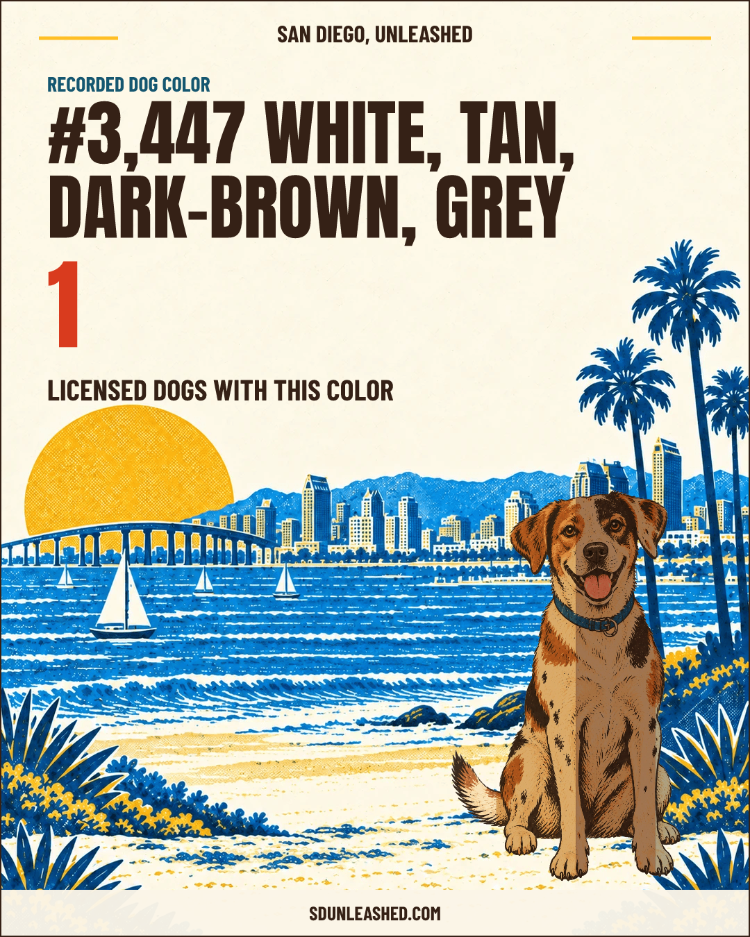 White, Tan, Dark-brown, Grey share card