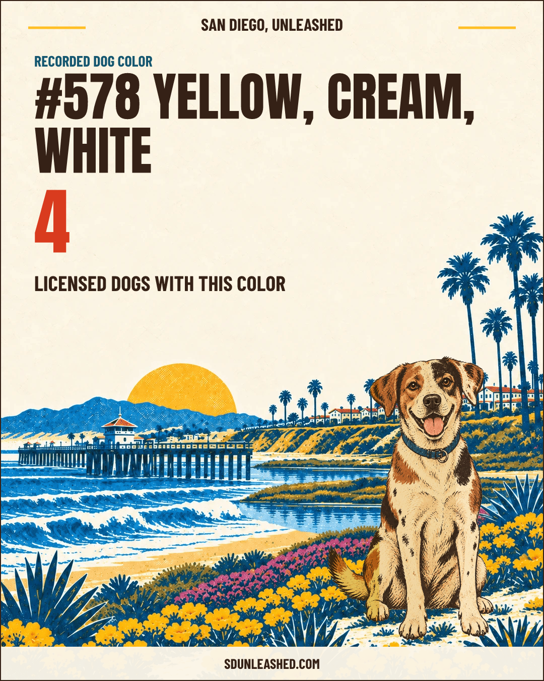 Yellow, Cream, White share card