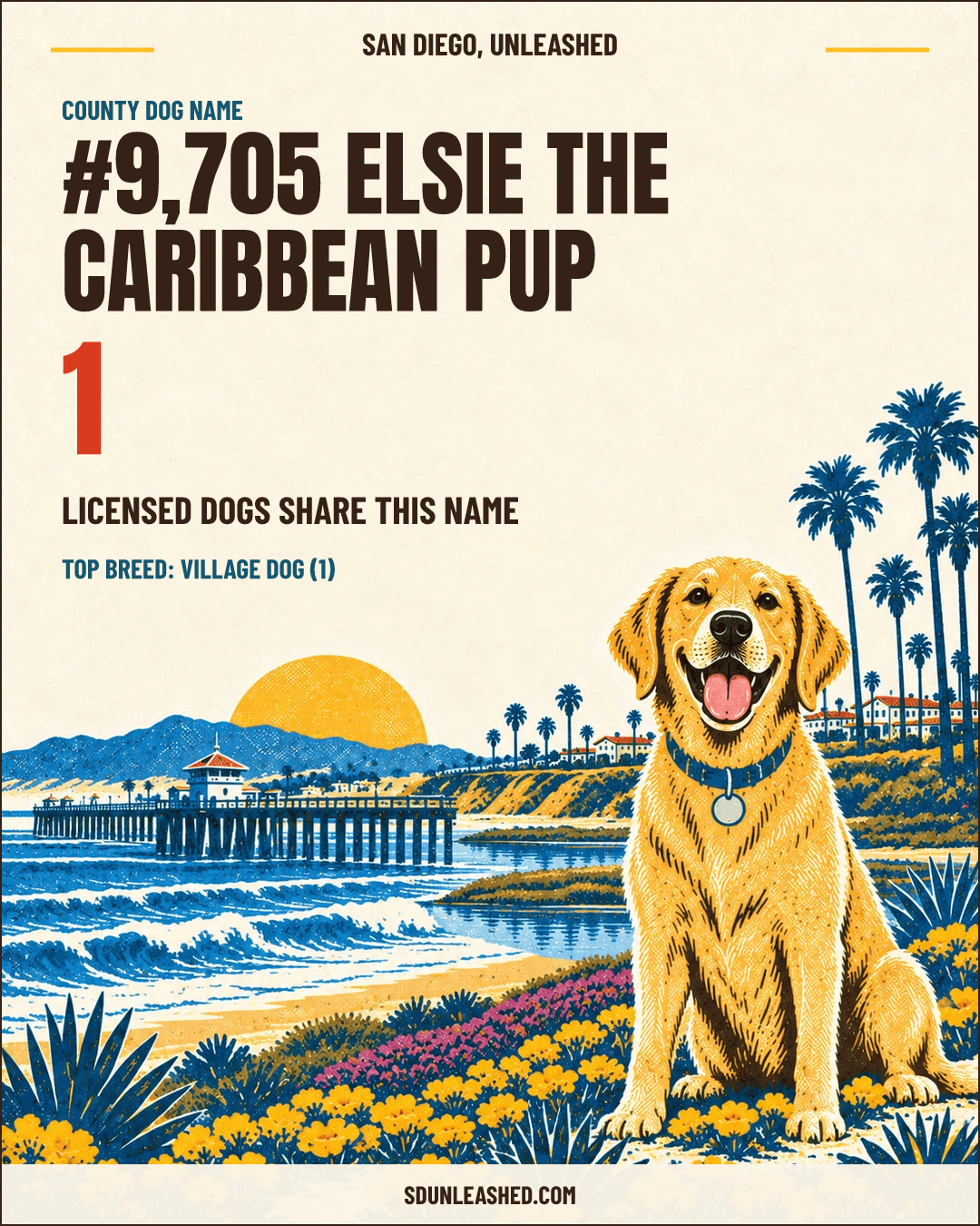Elsie the Caribbean Pup share card
